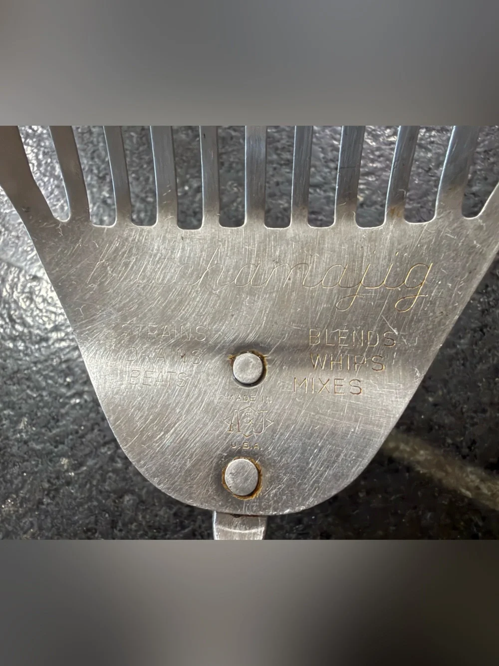 EKCO Kitchamajig Vintage Slotted Metal Spatula – Wooden Handle